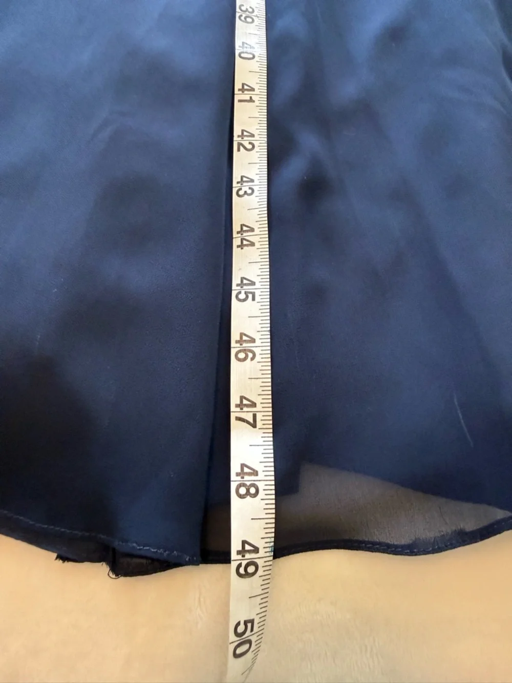 Bill Levkoff Rouched Navy Chiffon Bridesmaid Dress Strapless Maxi Formal Sz 8 - Picture 9 of 15